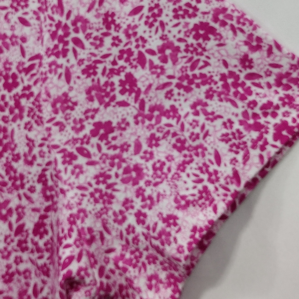 Croft And Barrow Floral Top Women's XXL Pink Cottagecore Peasant Retro 90s - Picture 3 of 8